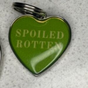 Vintage pink pup charm